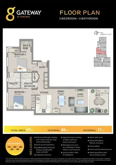 Floorplan of Homely apartment listing, 504/66 Slobodian Avenue, Eight Mile Plains QLD 4113