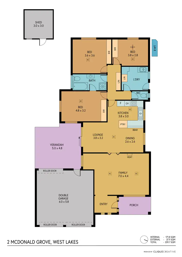 Floorplan of Homely house listing, 2 McDonald Grove, West Lakes SA 5021