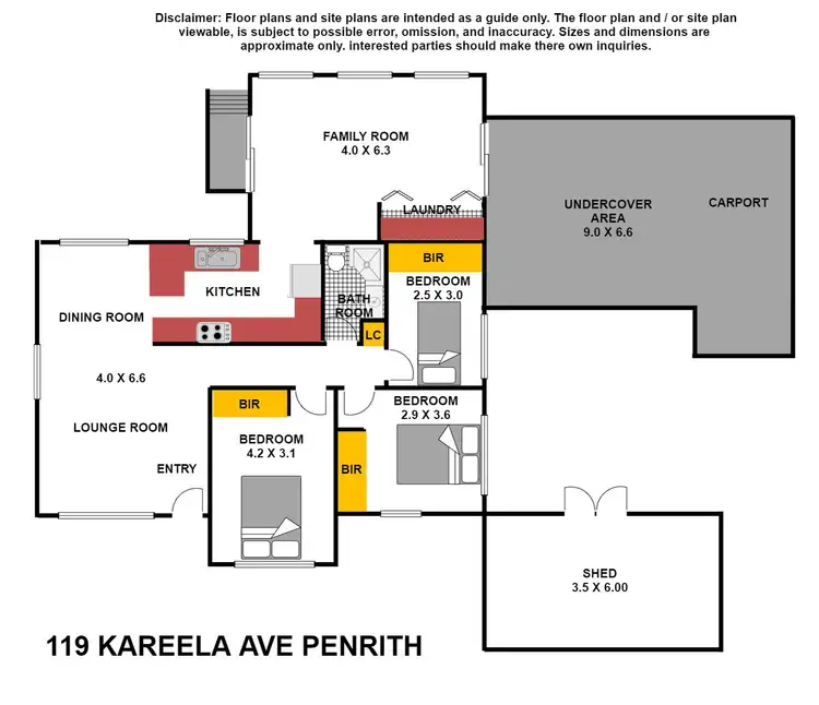 Floorplan of Homely house listing, 119 Kareela Avenue, Penrith NSW 2750