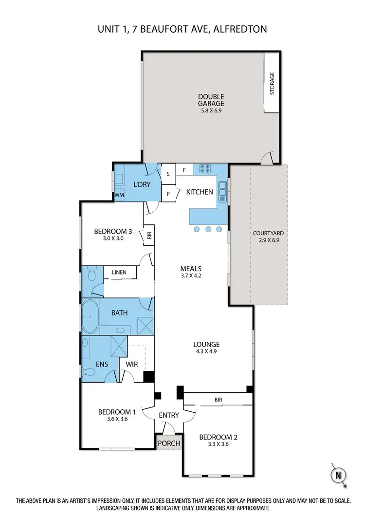 Floorplan of Homely townhouse listing, 1/7 Beaufort Avenue, Alfredton VIC 3350