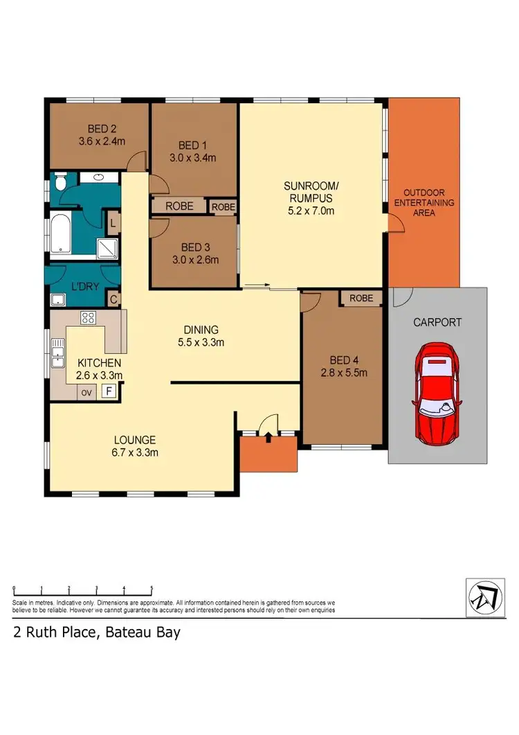 Floorplan of Homely house listing, 2 Ruth Place, Bateau Bay NSW 2261