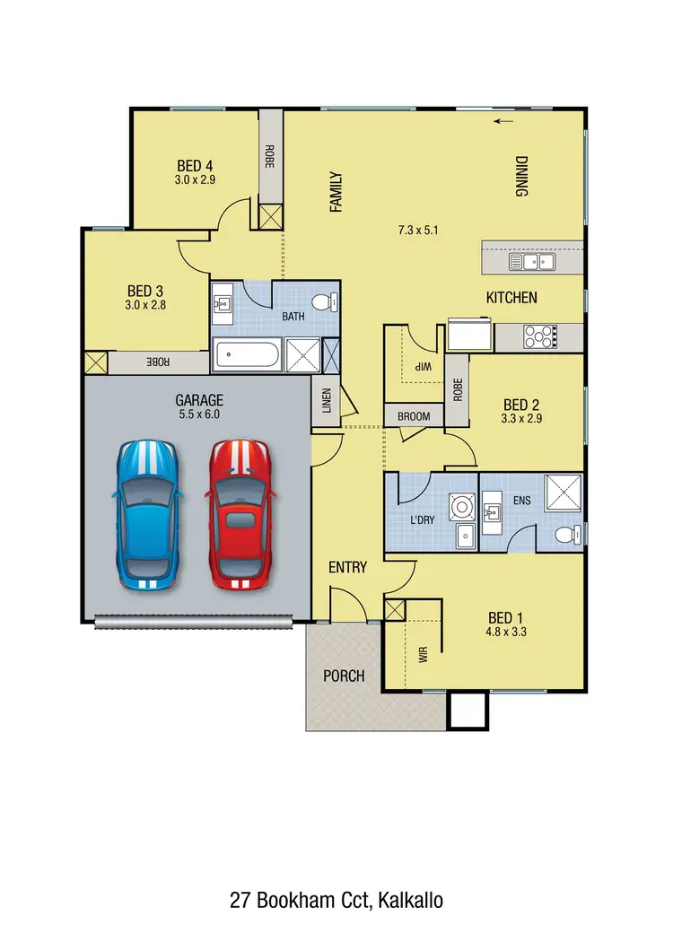 Floorplan of Homely house listing, 27 Bookham Circuit, Kalkallo VIC 3064