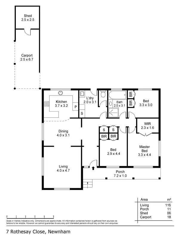 Floorplan of Homely house listing, 7 Rothesay Close, Newnham TAS 7248