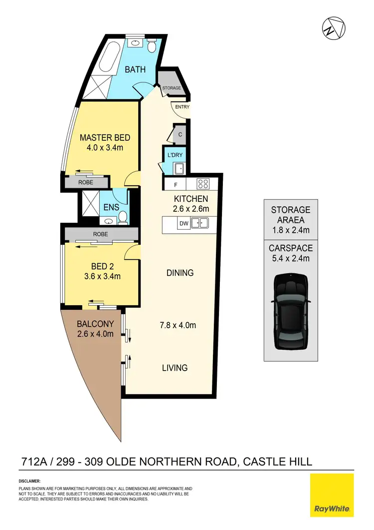 Floorplan of Homely apartment listing, A712/299-309 Old Northern Road, Castle Hill NSW 2154