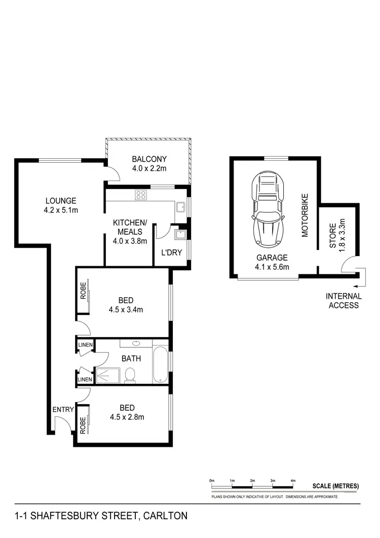Floorplan of Homely unit listing, 1/1 Shaftesbury Street, Carlton NSW 2218