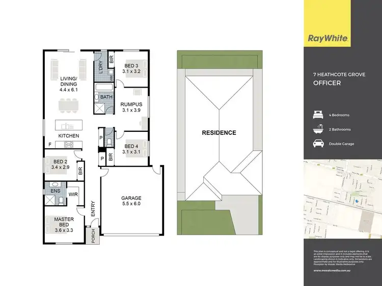 Floorplan of Homely house listing, 7 Heathcote Grove, Officer VIC 3809