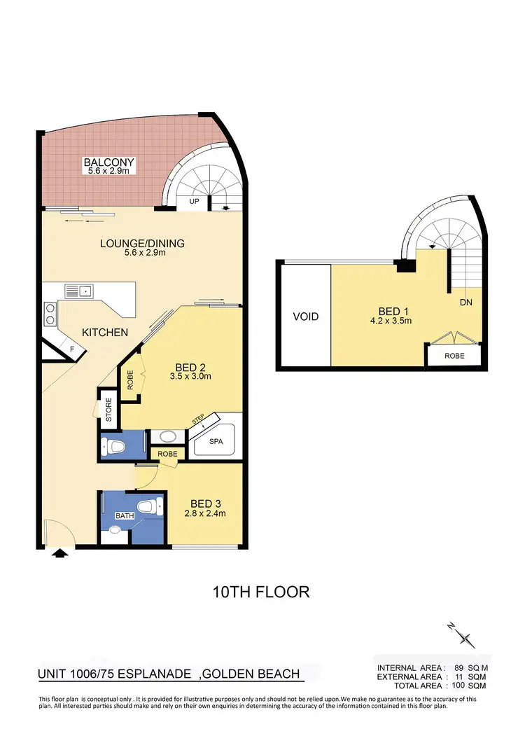 Floorplan of Homely unit listing, Unit 1006/75 Esplanade, Golden Beach QLD 4551