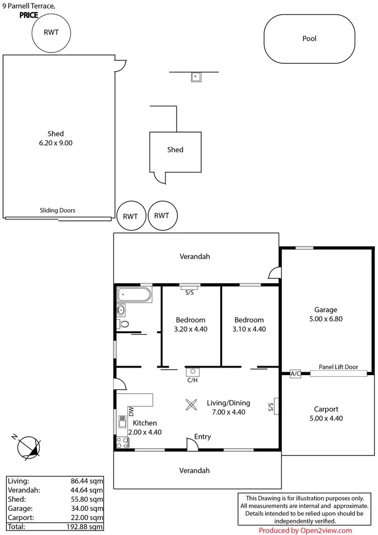 Floorplan of Homely house listing, 9 Parnell Terrace, Price SA 5570