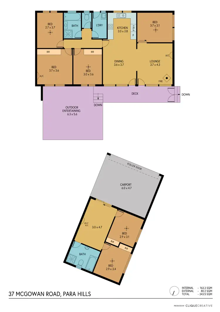 Floorplan of Homely house listing, 37 McGowan Road, Para Hills SA 5096