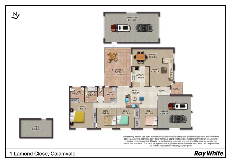 Floorplan of Homely house listing, 1 Lamond Close, Calamvale QLD 4116