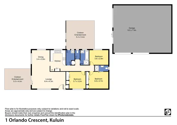 Floorplan of Homely house listing, 1 Orlando Crescent, Kuluin QLD 4558