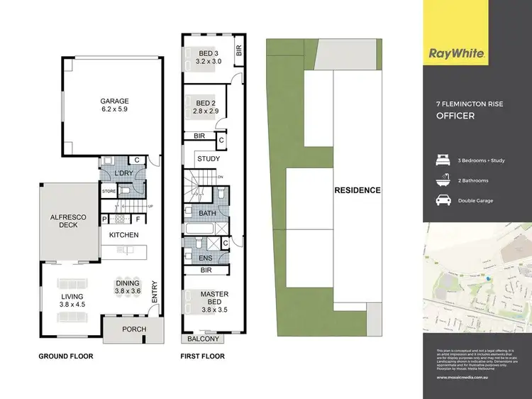 Floorplan of Homely house listing, 7 Flemington Rise, Officer VIC 3809