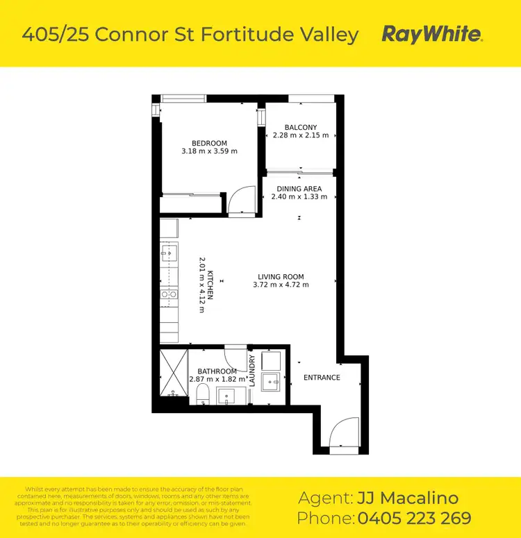 Floorplan of Homely apartment listing, 405/25 Connor Street, Fortitude Valley QLD 4006