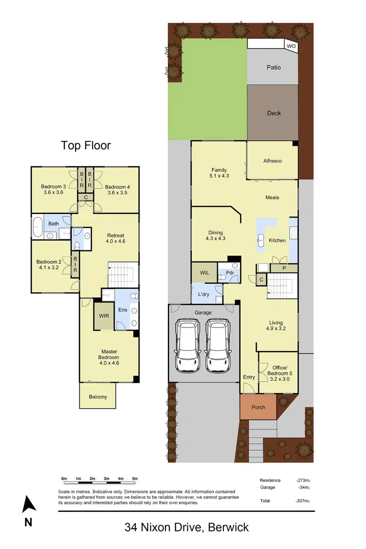 Floorplan of Homely house listing, 34 Nixon Drive, Berwick VIC 3806