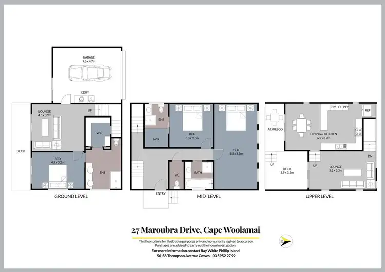 Floorplan of Homely house listing, 27 Maroubra Drive, Cape Woolamai VIC 3925