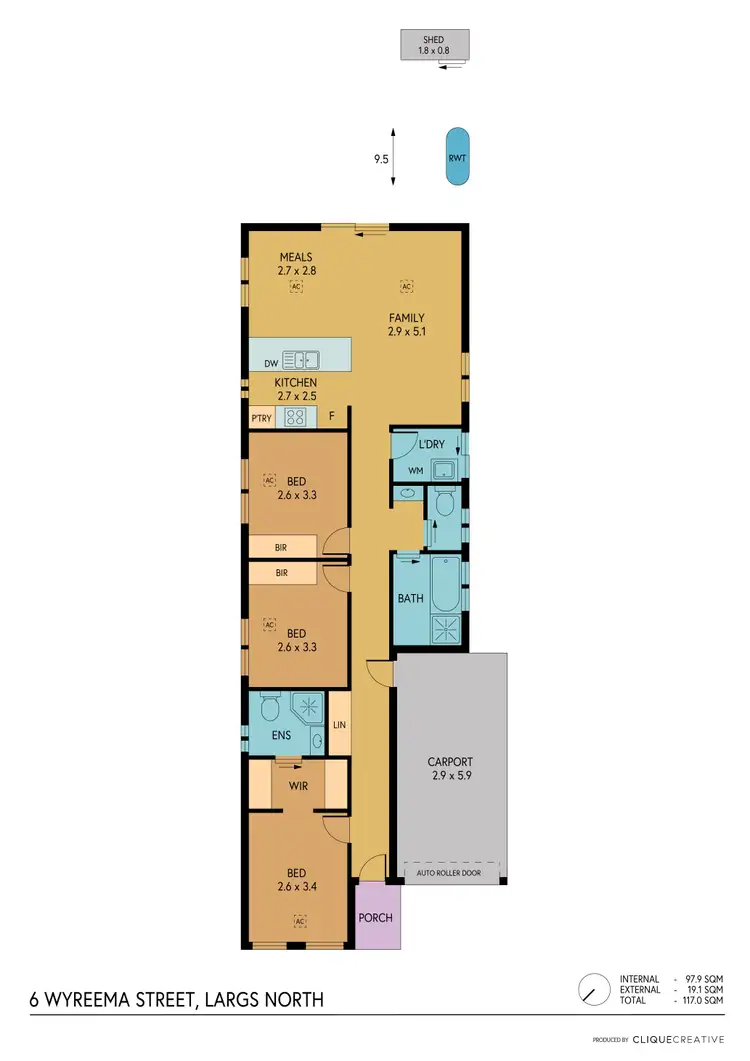 Floorplan of Homely house listing, 6 Wyreema Street, Largs North SA 5016