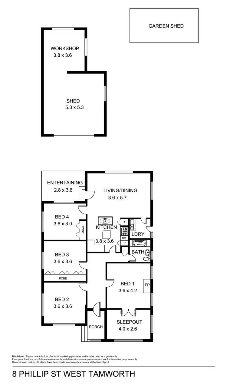 Floorplan of Homely house listing, 8 Phillip Street, Tamworth NSW 2340