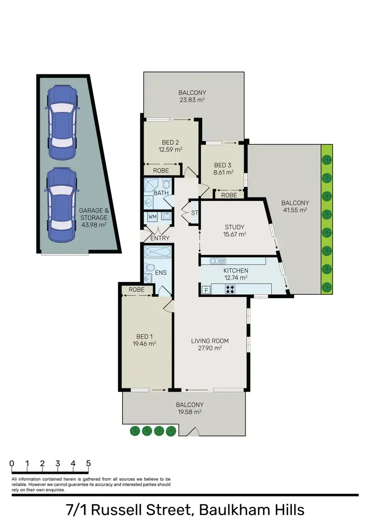 Floorplan of Homely unit listing, 7/1 Russell Street, Baulkham Hills NSW 2153