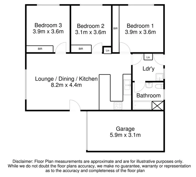 Floorplan of Homely unit listing, 1/32 Bertha Street, Mount Gambier SA 5290