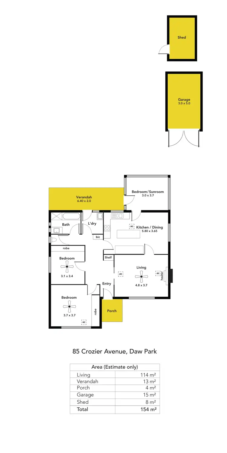 Floorplan of Homely house listing, 85 Crozier Avenue, Daw Park SA 5041