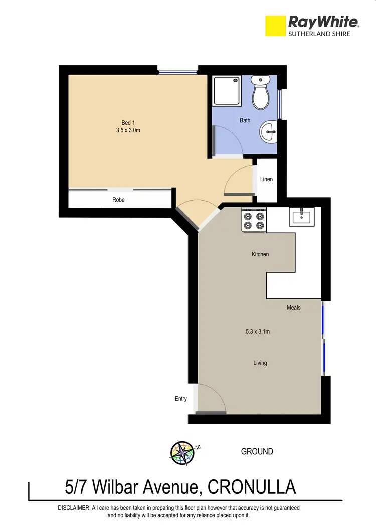 Floorplan of Homely unit listing, 5/7 Wilbar Avenue, Cronulla NSW 2230