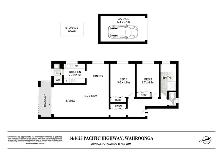 Floorplan of Homely apartment listing, 14/1625 Pacific Highway, Wahroonga NSW 2076