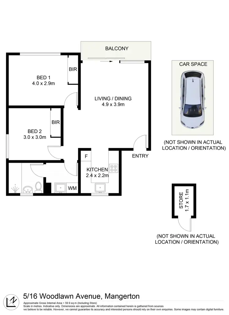 Floorplan of Homely unit listing, 5/16 Woodlawn Avenue, Mangerton NSW 2500