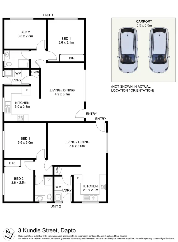 Floorplan of Homely block of units listing, 3 Kundle Street, Dapto NSW 2530