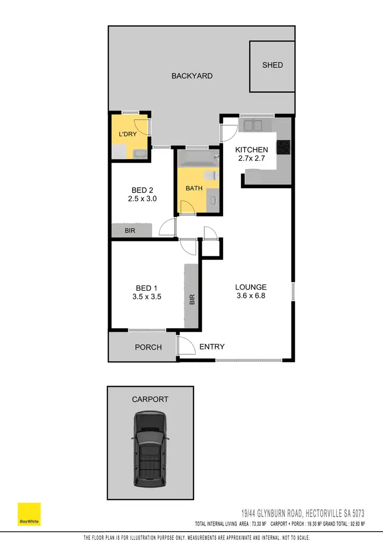 Floorplan of Homely unit listing, 19/44 Glynburn Road, Hectorville SA 5073