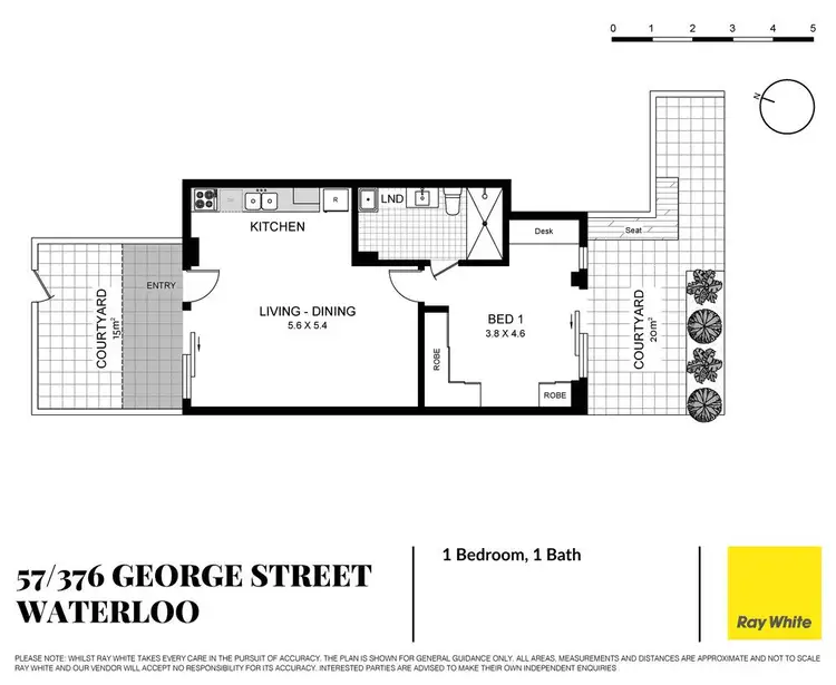 Floorplan of Homely apartment listing, 57/376 George Street, Waterloo NSW 2017