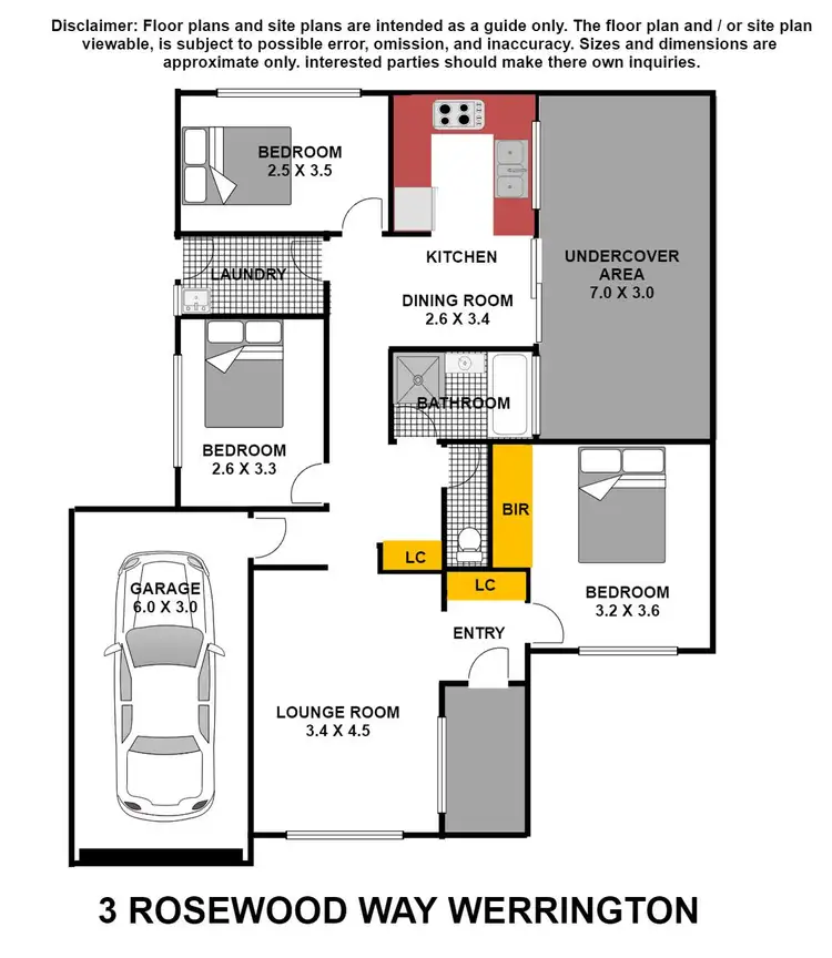 Floorplan of Homely house listing, 3 Rosewood Way, Werrington NSW 2747