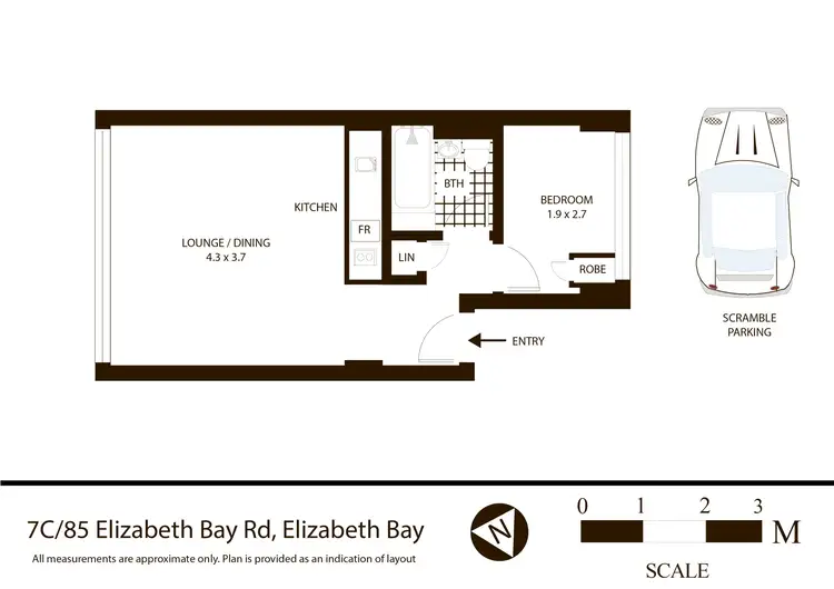 Floorplan of Homely apartment listing, 7C/85 Elizabeth Bay Road, Elizabeth Bay NSW 2011