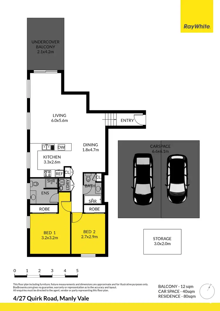 Floorplan of Homely apartment listing, 4/27 Quirk Road, Manly Vale NSW 2093