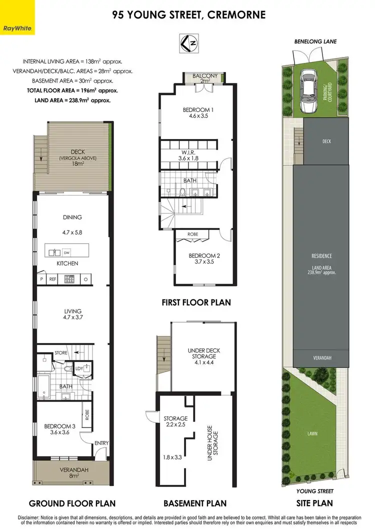 Floorplan of Homely house listing, 95 Young Street, Cremorne NSW 2090