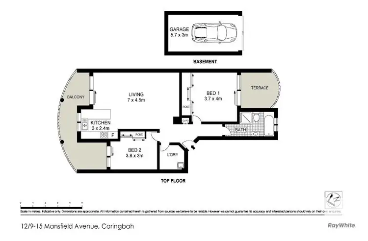 Floorplan of Homely apartment listing, 12/9-15 Mansfield Avenue, Caringbah NSW 2229
