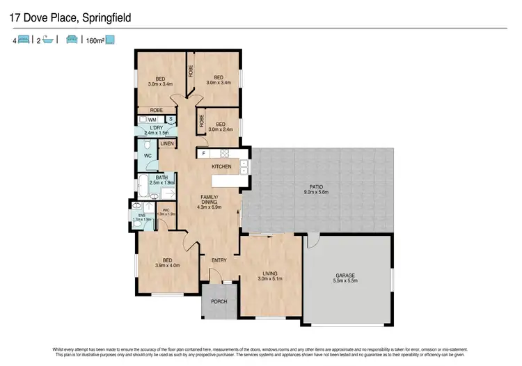 Floorplan of Homely house listing, 17 Dove Place, Springfield QLD 4300