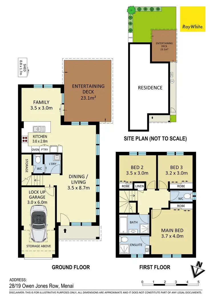 Floorplan of Homely townhouse listing, 28/19 Owen Jones Row, Menai NSW 2234