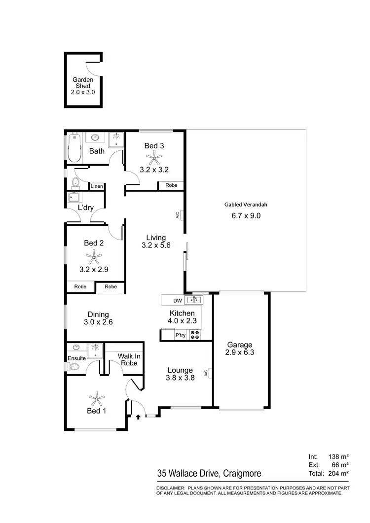 Floorplan of Homely house listing, 35 Wallace Drive, Craigmore SA 5114