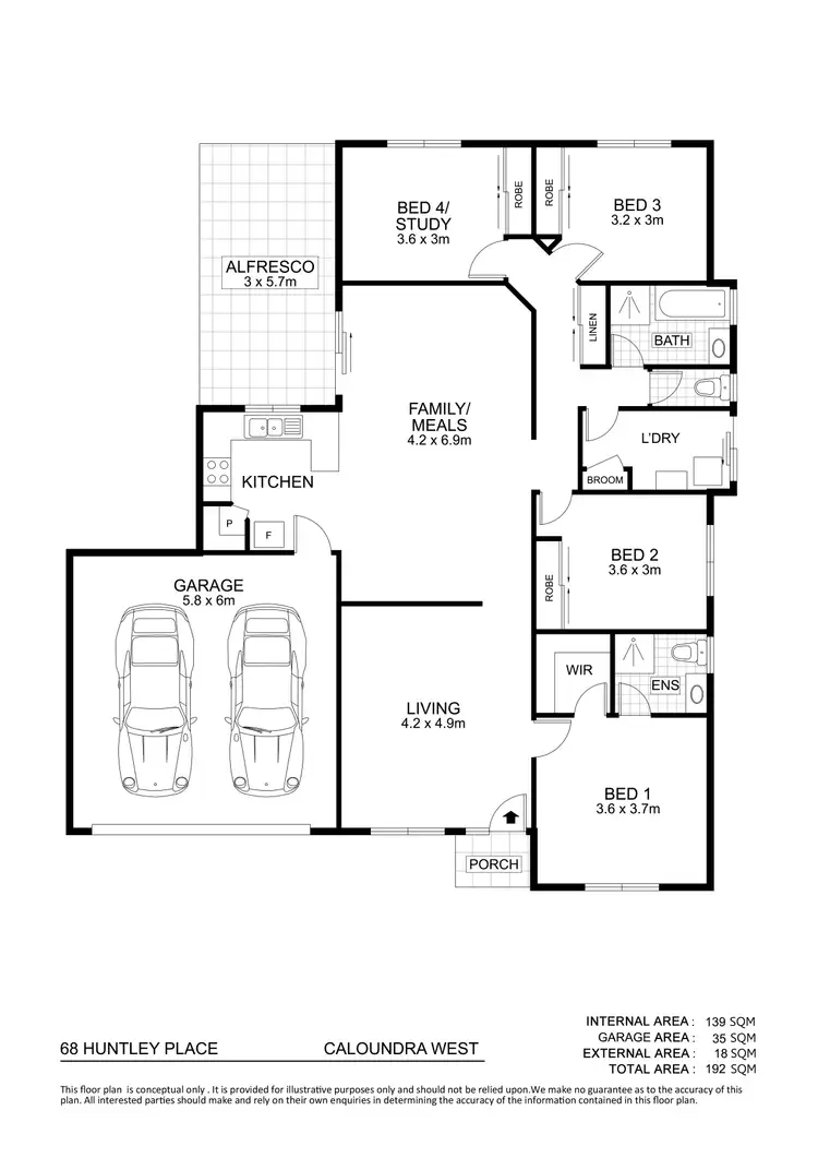 Floorplan of Homely house listing, 68 Huntley Place, Caloundra West QLD 4551