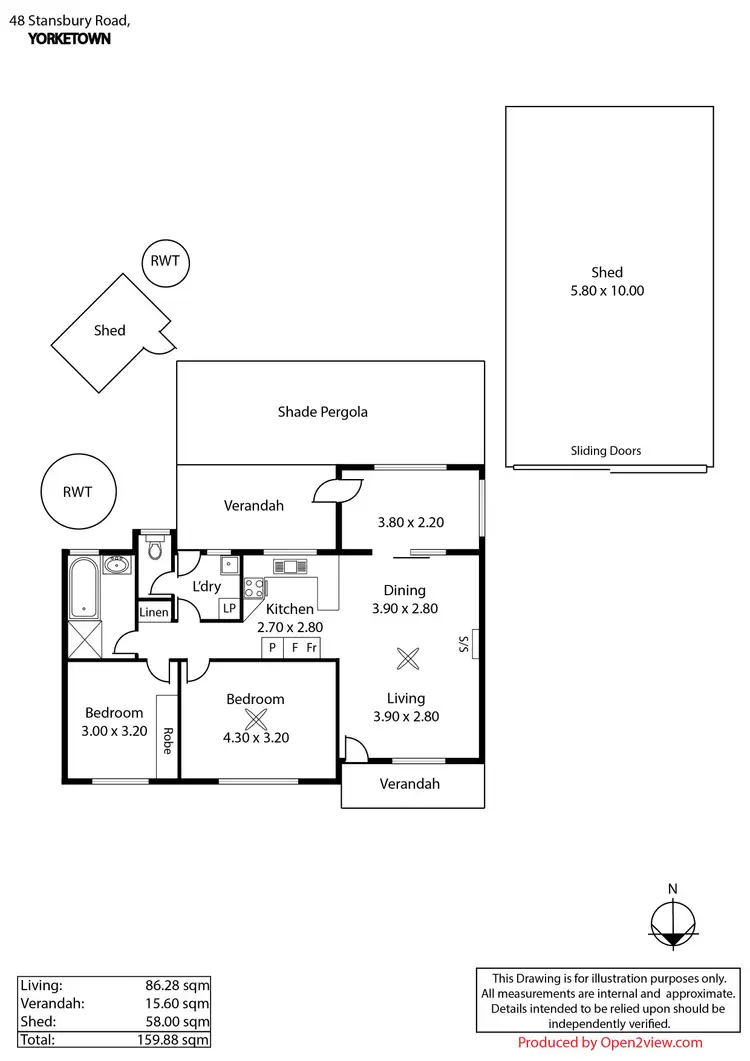 Floorplan of Homely house listing, 48 Stansbury Road, Yorketown SA 5576