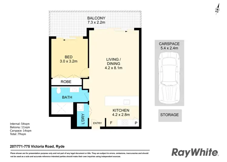 Floorplan of Homely apartment listing, 207/771-775 Victoria Road, Ryde NSW 2112