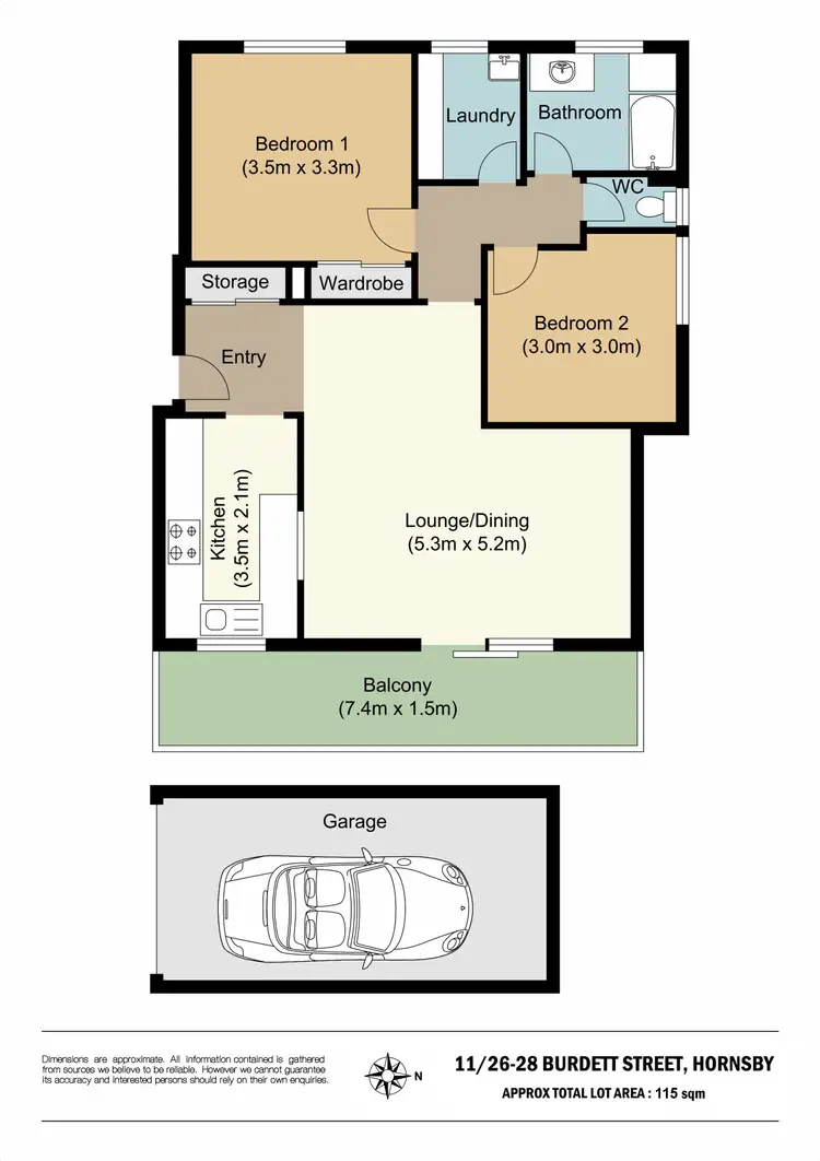 Floorplan of Homely unit listing, 11/26-28 Burdett Street, Hornsby NSW 2077