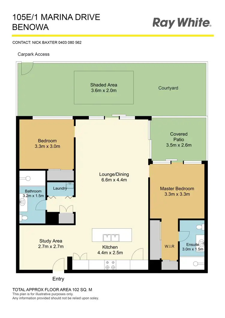 Floorplan of Homely unit listing, 105e/1 Marina Drive, Benowa QLD 4217