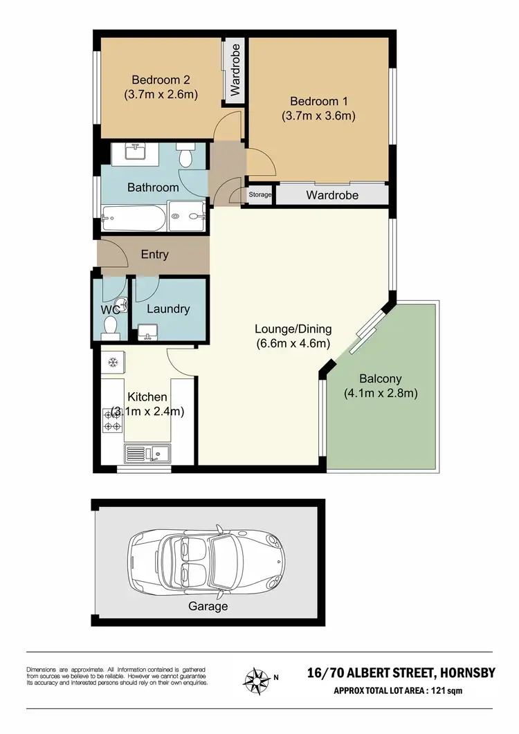 Floorplan of Homely unit listing, 16/70 Albert Street, Hornsby NSW 2077