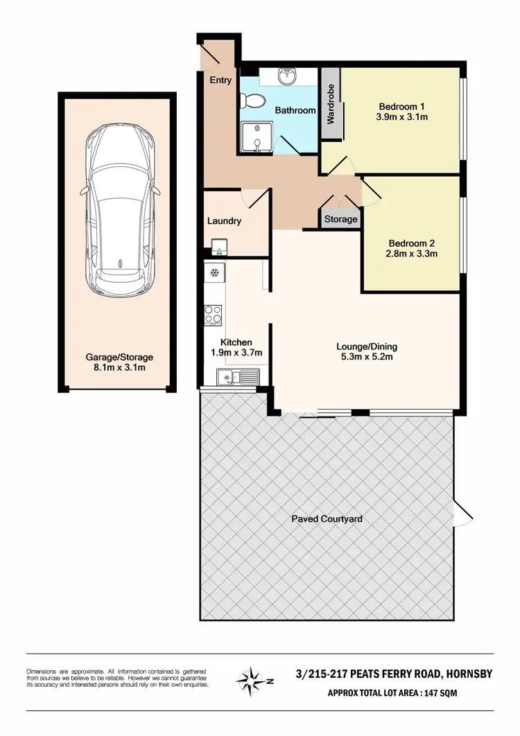 Floorplan of Homely unit listing, 3/215-217 Peats Ferry Road, Hornsby NSW 2077