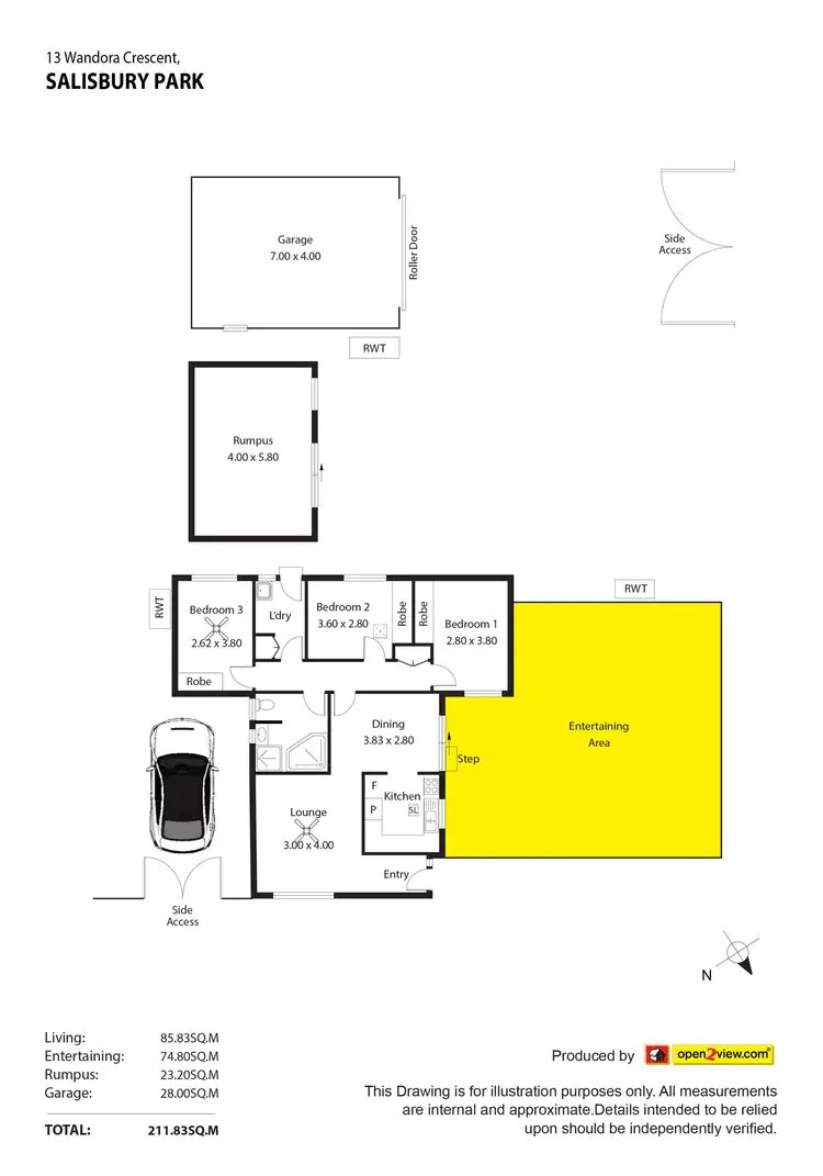 Floorplan of Homely house listing, 13 Wandora Crescent, Salisbury Park SA 5109