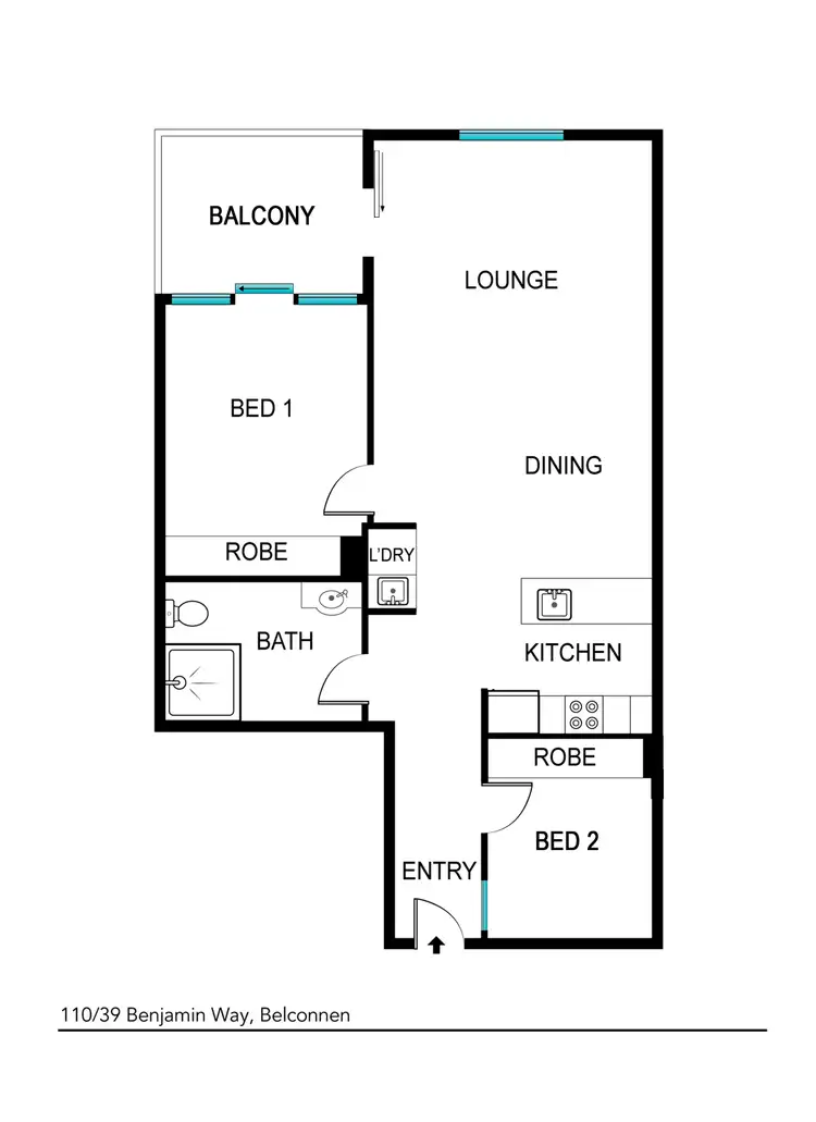 Floorplan of Homely apartment listing, 110/39 Benjamin Way, Belconnen ACT 2617