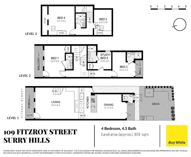 Floorplan of Homely terrace listing, 109 Fitzroy Street, Surry Hills NSW 2010