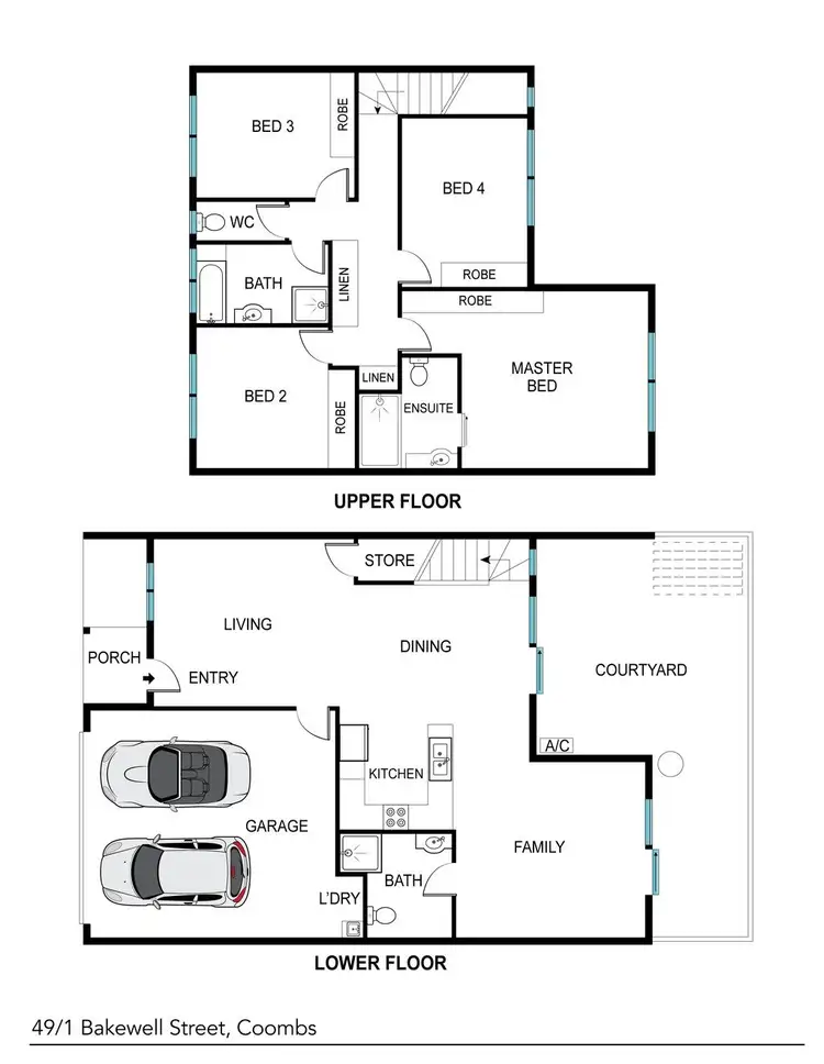 Floorplan of Homely townhouse listing, 49/1 Bakewell Street, Coombs ACT 2611