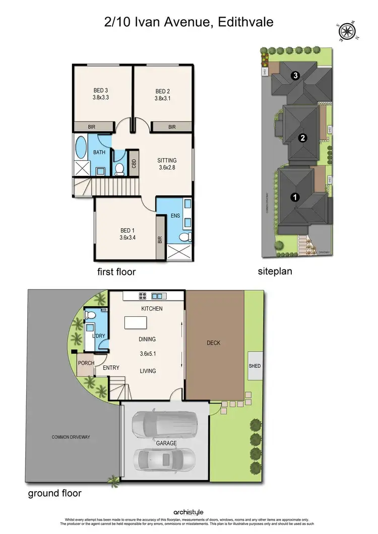 Floorplan of Homely townhouse listing, 2/10 Ivan Avenue, Edithvale VIC 3196